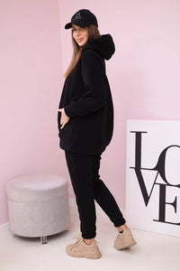 Insulated set with hoodie 9311 / – Black цвет / color | Lexline Fashion