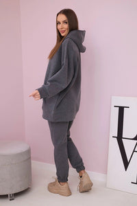 Insulated set with hoodie 9311 / – Graphite цвет / color | Lexline Fashion