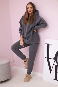 Insulated set with hoodie 9311 / – Graphite цвет / color | Lexline Fashion