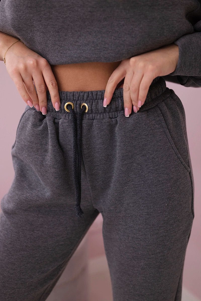 Insulated set with hoodie 9311 / – Graphite цвет / color | Lexline Fashion
