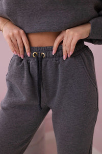 Insulated set with hoodie 9311 / – Graphite цвет / color | Lexline Fashion