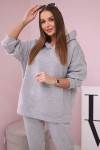 Insulated set with hoodie 9311 / – Gray цвет / color | Lexline Fashion