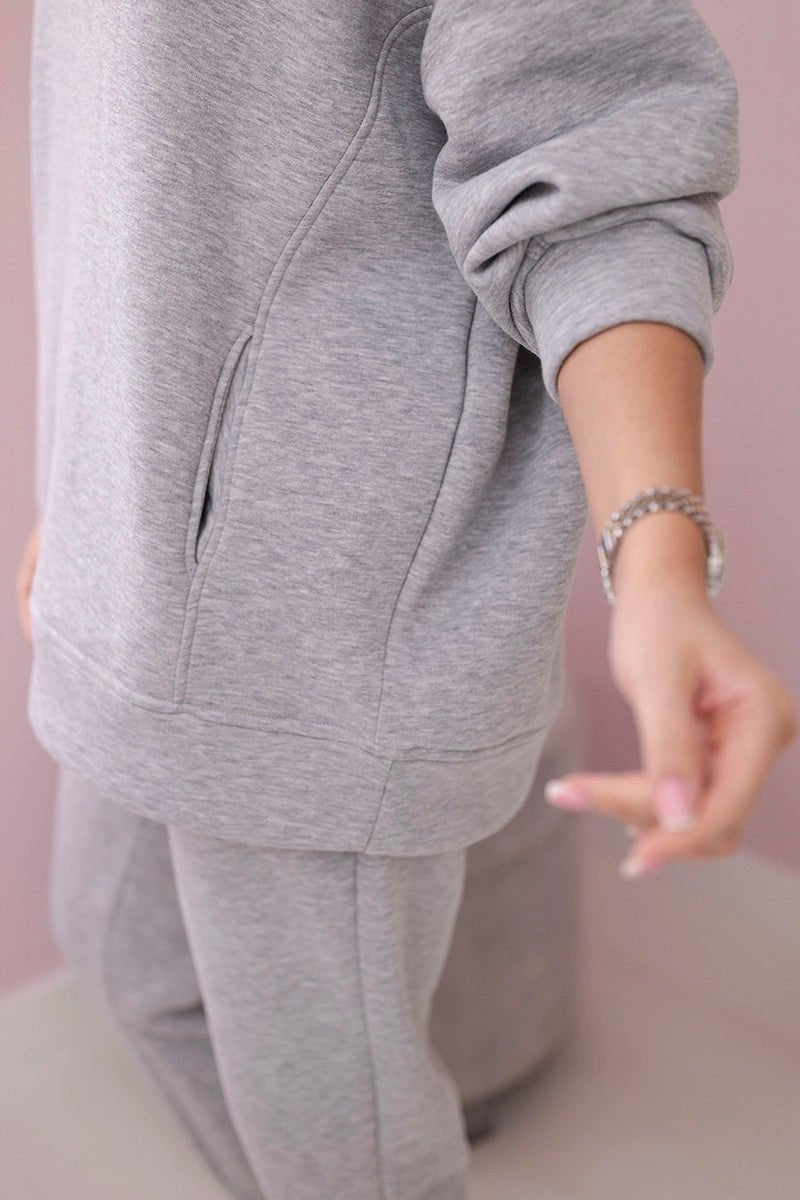 Insulated set with hoodie 9311 / – Gray цвет / color | Lexline Fashion