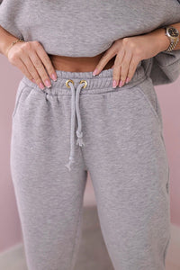 Insulated set with hoodie 9311 / – Gray цвет / color | Lexline Fashion