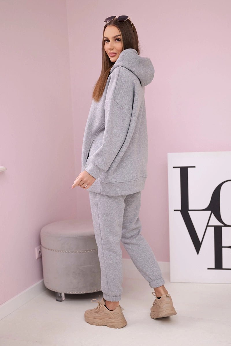 Insulated set with hoodie 9311 / – Gray цвет / color | Lexline Fashion