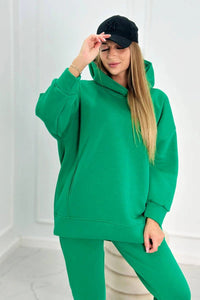 Insulated set with hoodie 9311 / – Green цвет / color | Lexline Fashion
