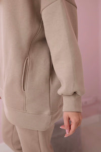 Insulated set with hoodie 9311 / – Light || Beige цвет / color | Lexline Fashion