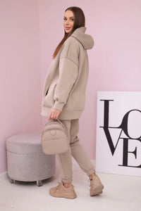 Insulated set with hoodie 9311 / – Light || Beige цвет / color | Lexline Fashion