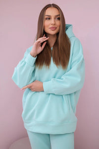 Insulated set with hoodie 9311 / – Mint цвет / color | Lexline Fashion