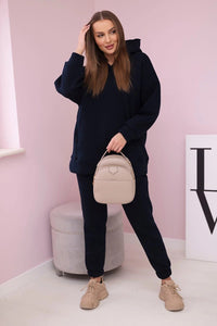 Insulated set with hoodie 9311 / – Navy blue цвет / color | Lexline Fashion