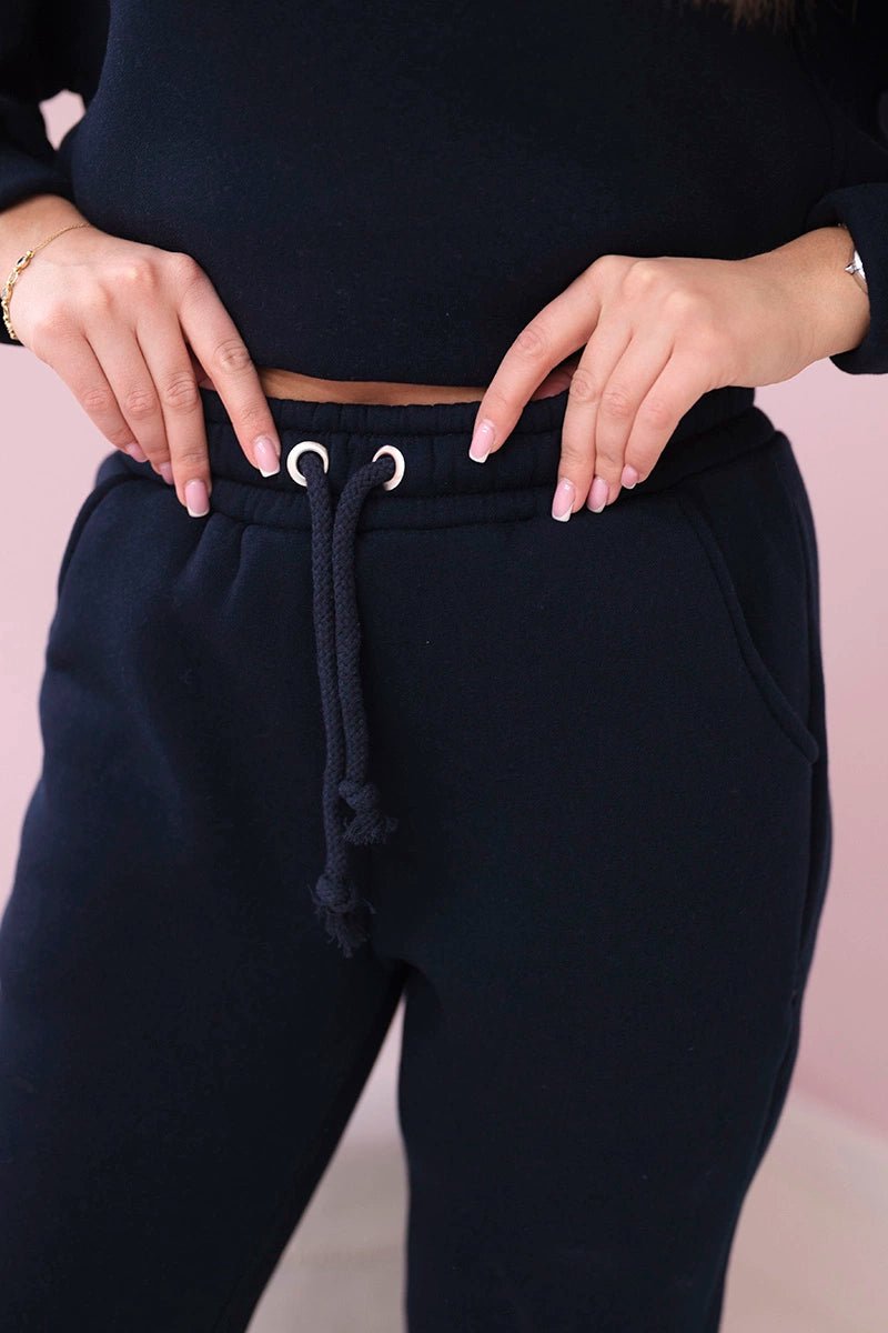 Insulated set with hoodie 9311 / – Navy blue цвет / color | Lexline Fashion
