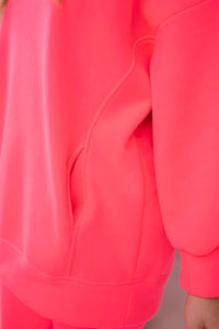 Insulated set with hoodie 9311 / – Neon pink цвет / color | Lexline Fashion