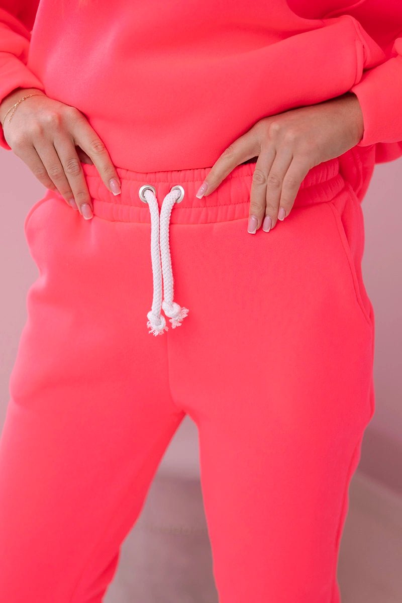 Insulated set with hoodie 9311 / – Neon pink цвет / color | Lexline Fashion