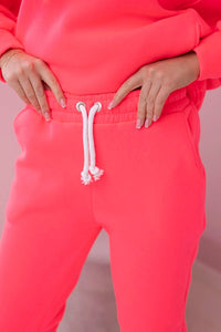 Insulated set with hoodie 9311 / – Neon pink цвет / color | Lexline Fashion