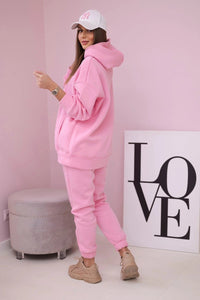 Insulated set with hoodie 9311 / – Pink || Light цвет / color | Lexline Fashion