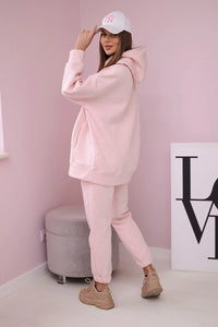 Insulated set with hoodie 9311 / – Powder || Melange цвет / color | Lexline Fashion