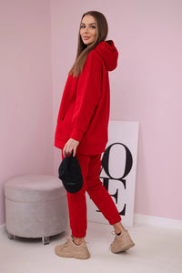 Insulated set with hoodie 9311 / – Red цвет / color | Lexline Fashion