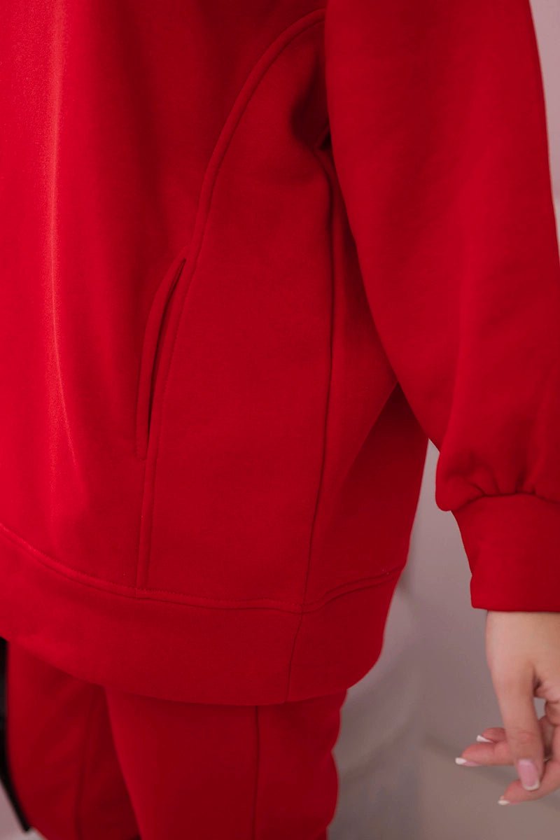 Insulated set with hoodie 9311 / – Red цвет / color | Lexline Fashion