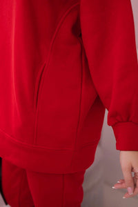 Insulated set with hoodie 9311 / – Red цвет / color | Lexline Fashion