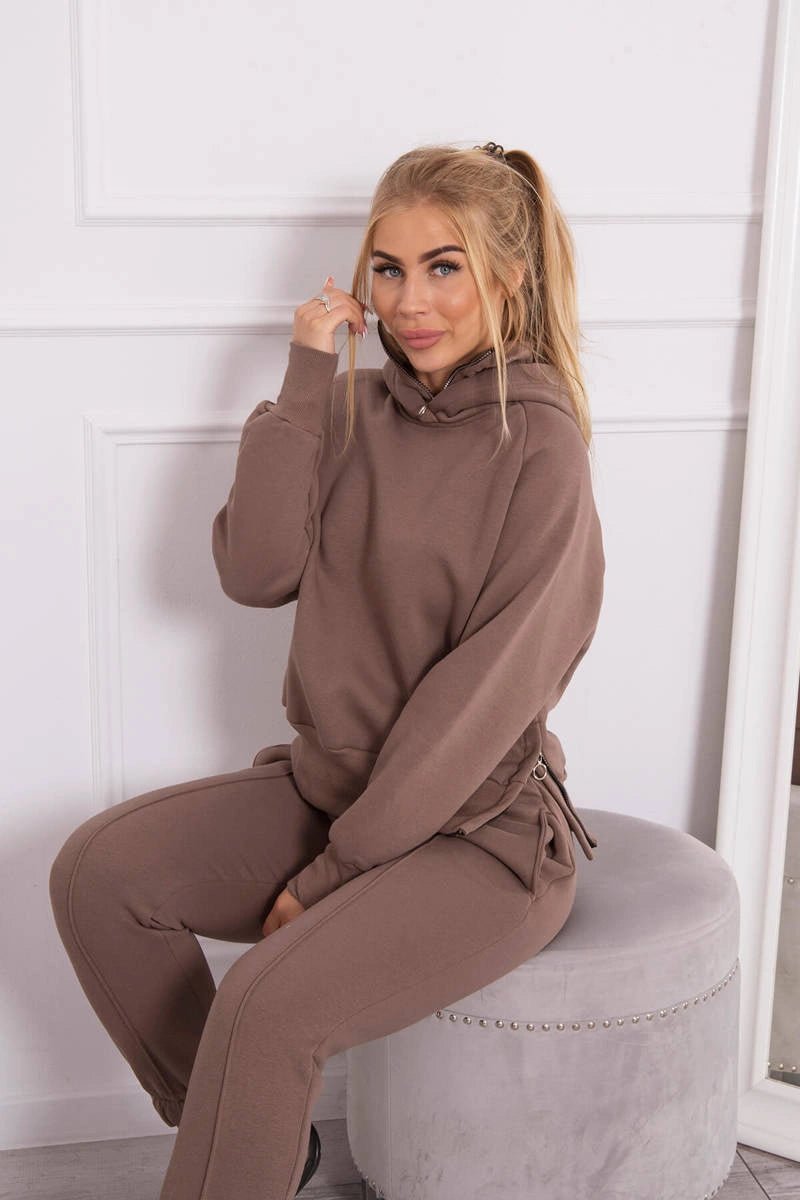 Insulated set with turtleneck and hood 9373 / – Graphite цвет / color | Lexline Fashion