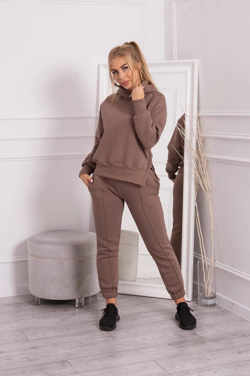 Insulated set with turtleneck and hood 9373 / – Graphite цвет / color | Lexline Fashion
