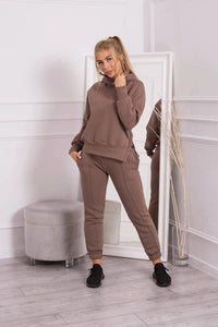 Insulated set with turtleneck and hood 9373 / – Graphite цвет / color | Lexline Fashion