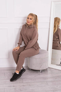 Insulated set with turtleneck and hood 9373 / – Graphite цвет / color | Lexline Fashion