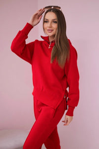 Insulated set with turtleneck and hood 9373 / – Mocca цвет / color | Lexline Fashion