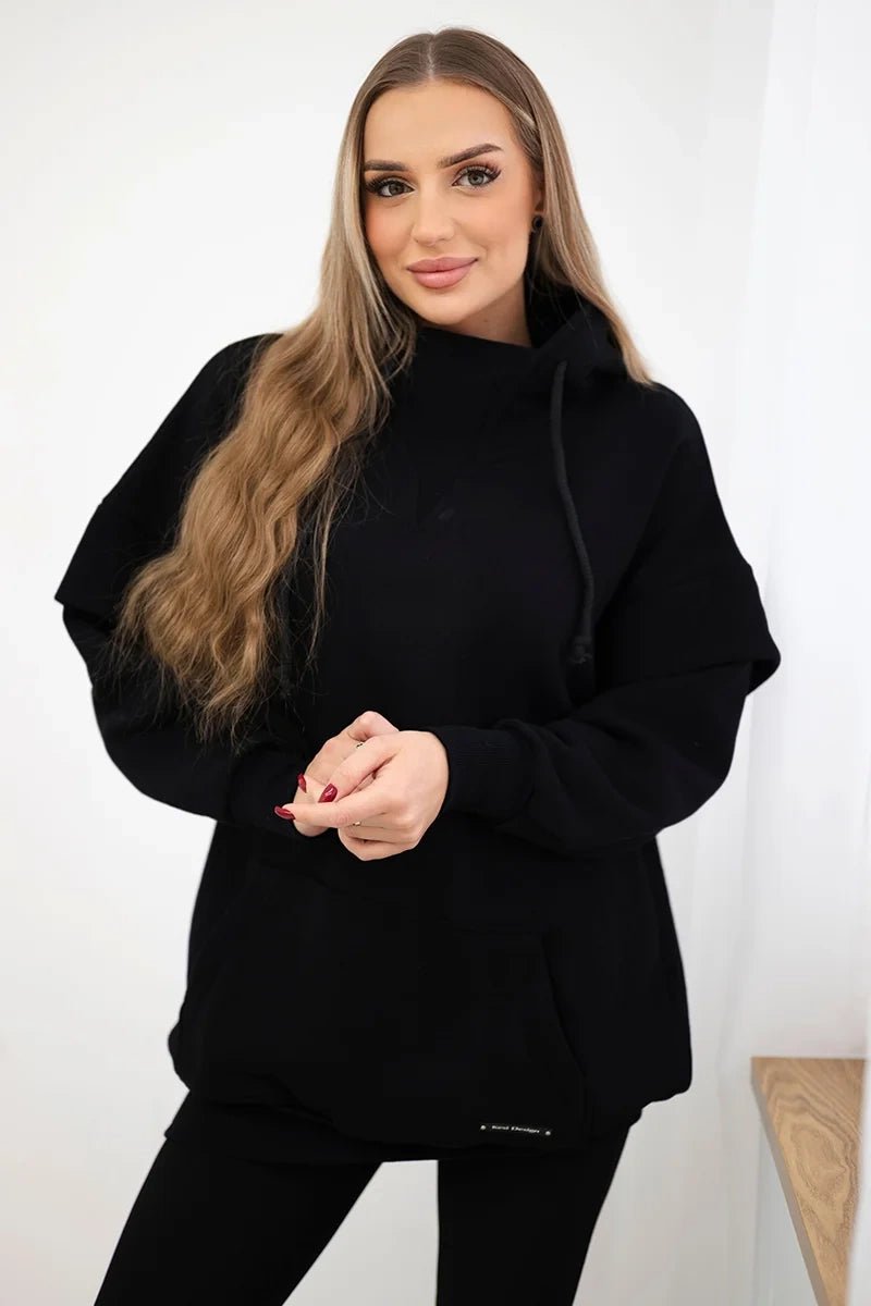 Insulated sweatshirt 69426 / – Black цвет / color | Lexline Fashion