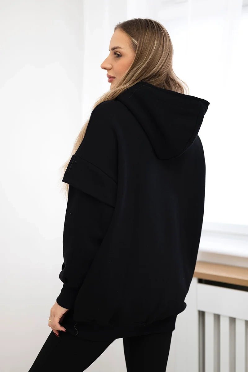 Insulated sweatshirt 69426 / – Black цвет / color | Lexline Fashion