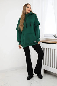 Insulated sweatshirt 69426 / – Dark || green цвет / color | Lexline Fashion