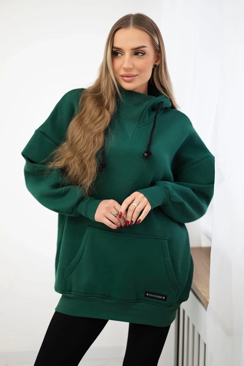 Insulated sweatshirt 69426 / – Dark || green цвет / color | Lexline Fashion