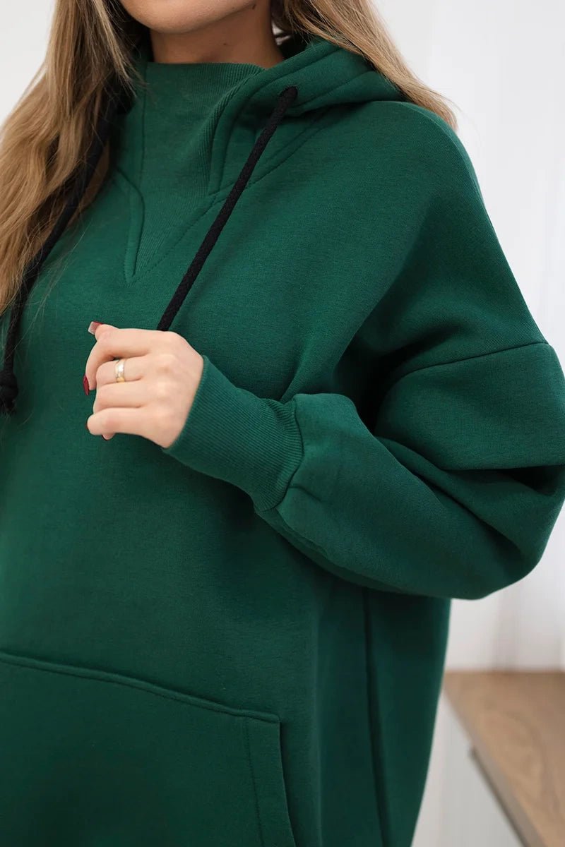 Insulated sweatshirt 69426 / – Dark || green цвет / color | Lexline Fashion