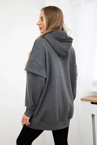 Insulated sweatshirt 69426 / – Graphite цвет / color | Lexline Fashion