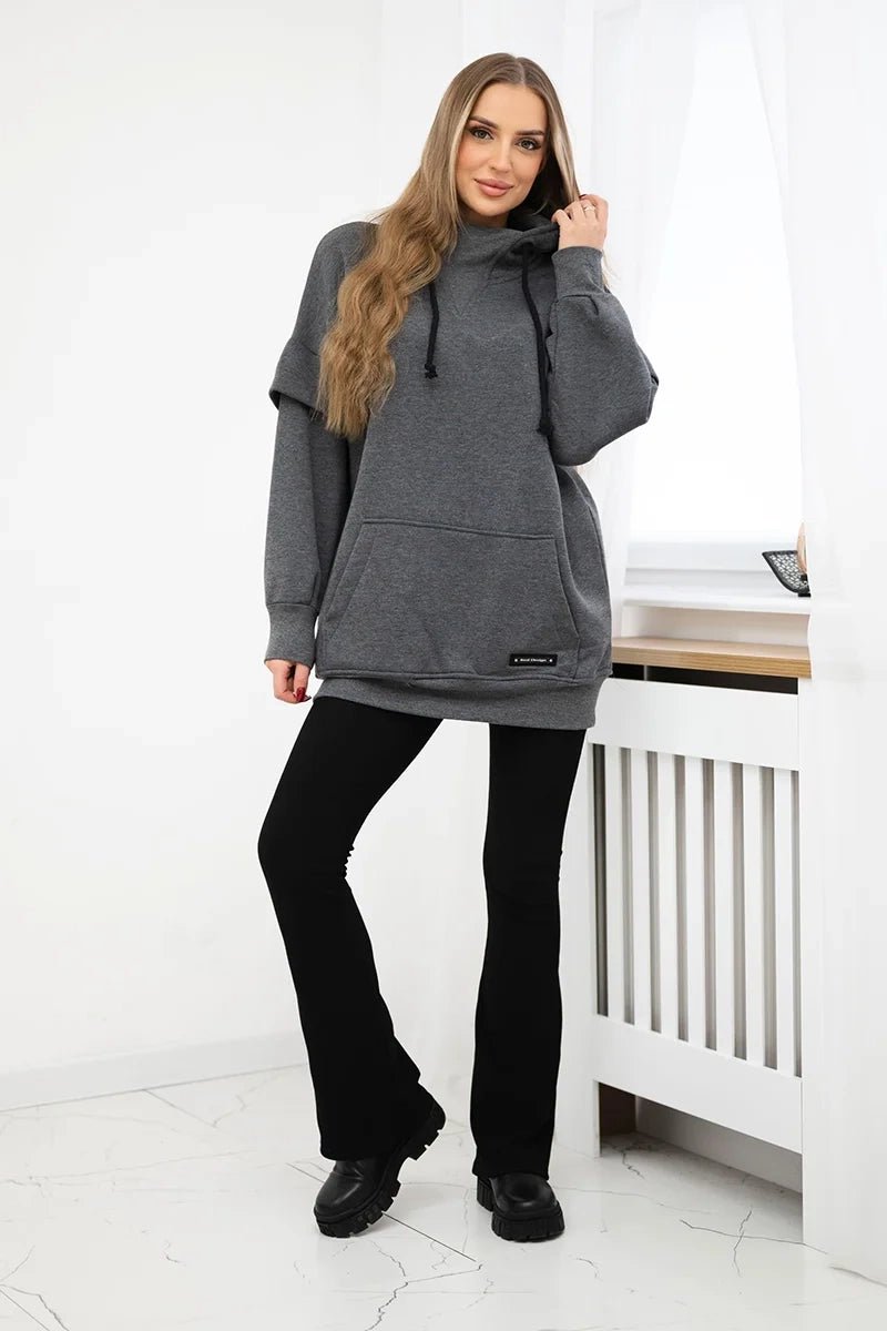 Insulated sweatshirt 69426 / – Graphite цвет / color | Lexline Fashion