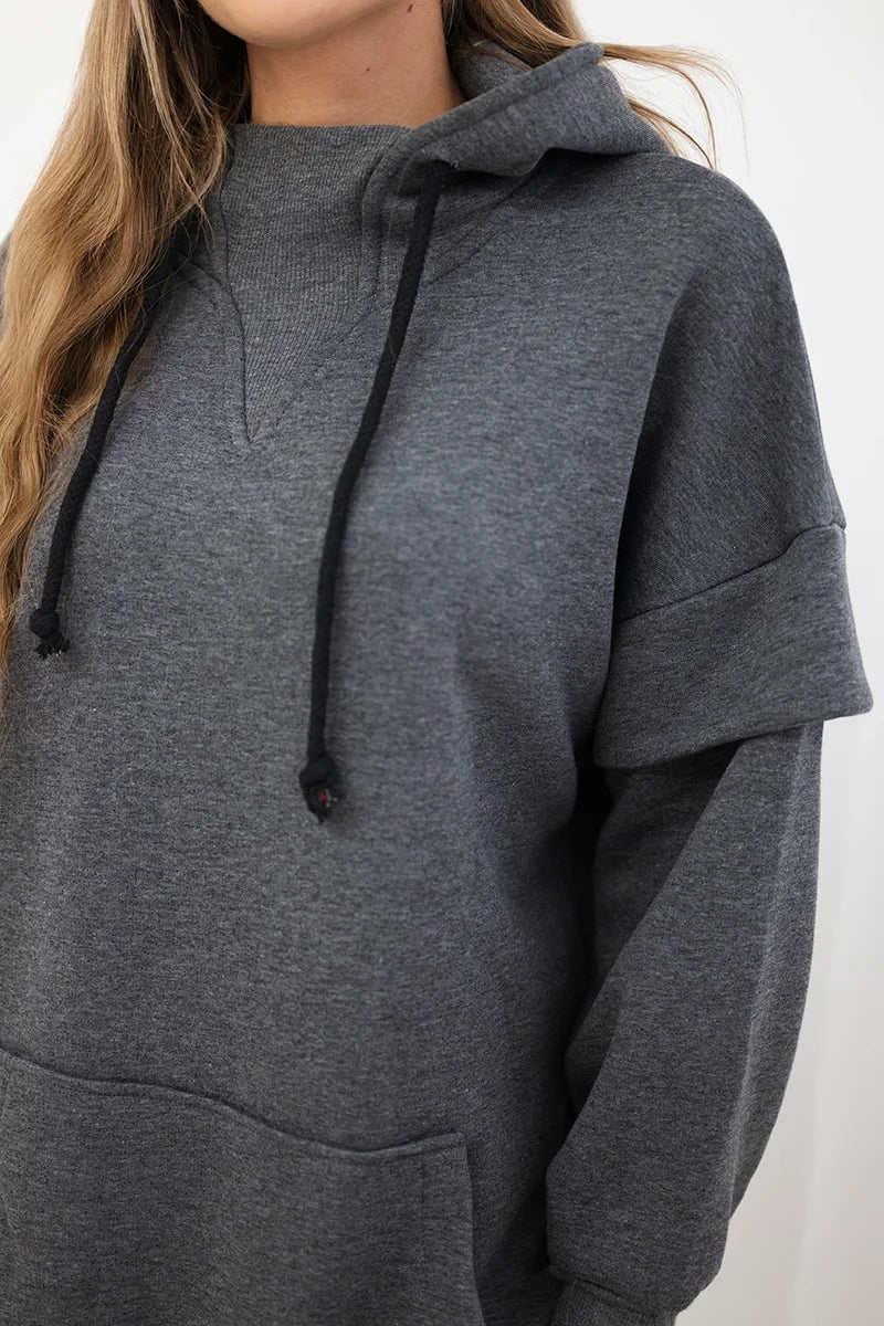 Insulated sweatshirt 69426 / – Graphite цвет / color | Lexline Fashion