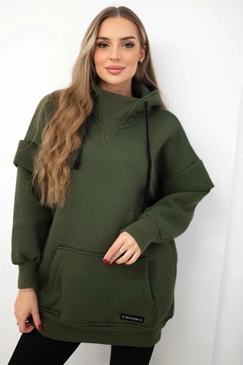 Insulated sweatshirt 69426 / – Khaki цвет / color | Lexline Fashion