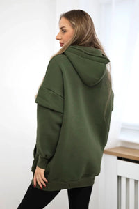 Insulated sweatshirt 69426 / – Khaki цвет / color | Lexline Fashion