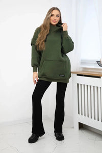 Insulated sweatshirt 69426 / – Khaki цвет / color | Lexline Fashion