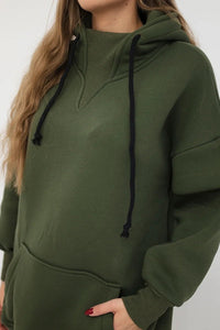 Insulated sweatshirt 69426 / – Khaki цвет / color | Lexline Fashion