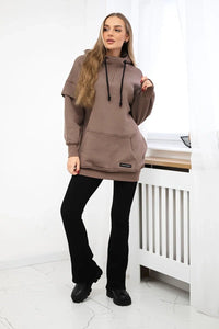 Insulated sweatshirt 69426 / – Mocca цвет / color | Lexline Fashion