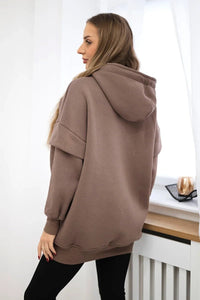 Insulated sweatshirt 69426 / – Mocca цвет / color | Lexline Fashion