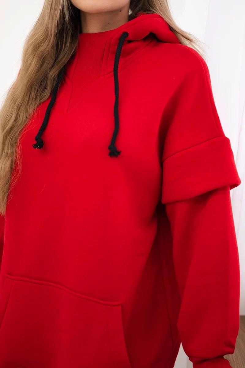 Insulated sweatshirt 69426 / – Red цвет / color | Lexline Fashion