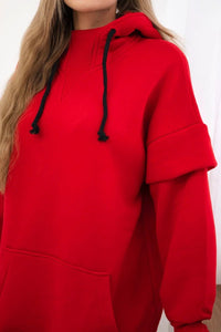 Insulated sweatshirt 69426 / – Red цвет / color | Lexline Fashion