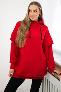 Insulated sweatshirt 69426 / – Red цвет / color | Lexline Fashion
