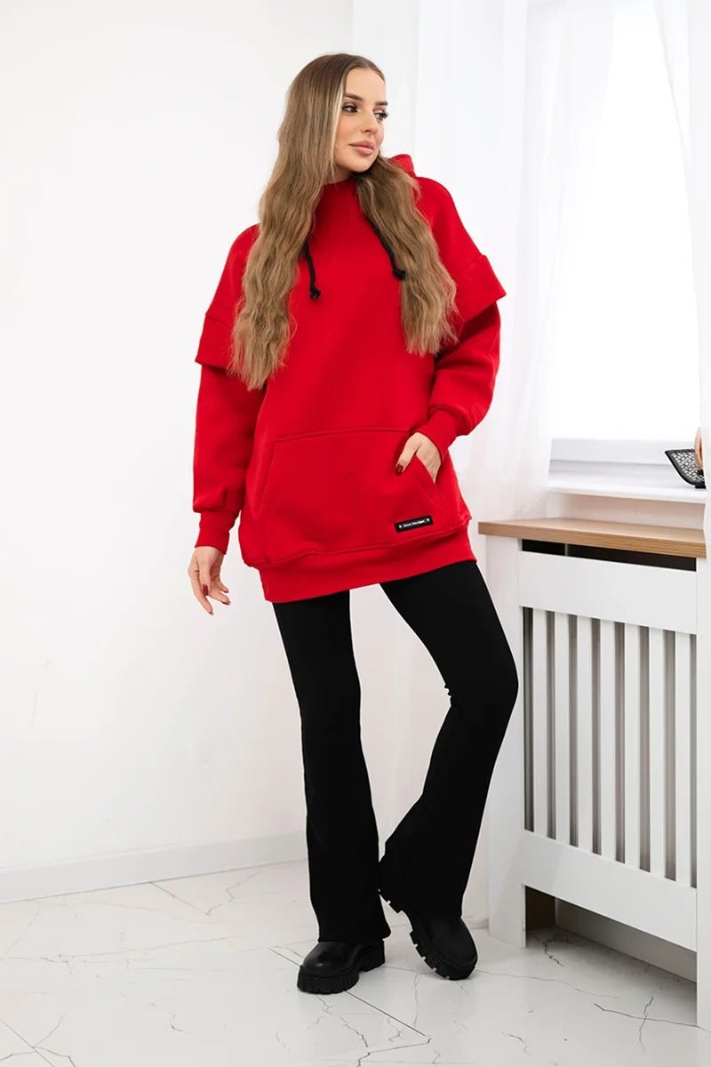 Insulated sweatshirt 69426 / – Red цвет / color | Lexline Fashion