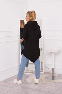Insulated sweatshirt with a longer back 9377 / – Mocca цвет / color | Lexline Fashion