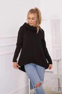Insulated sweatshirt with a longer back 9377 / – Mocca цвет / color | Lexline Fashion