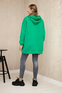 Insulated sweatshirt with press studs 9358 / – Light || Green цвет / color | Lexline Fashion