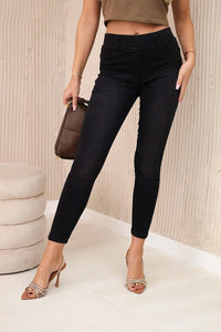 Jeans with a bow 3653 / – Black цвет / color | Lexline Fashion